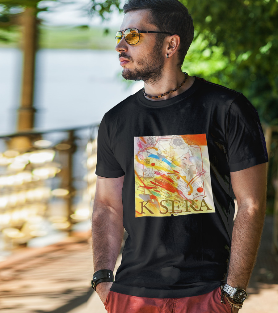 K Será Colorful Abstract Face Expression T-Shirt
