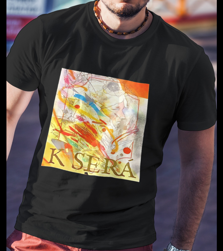 K Será Colorful Abstract Face Expression T-Shirt