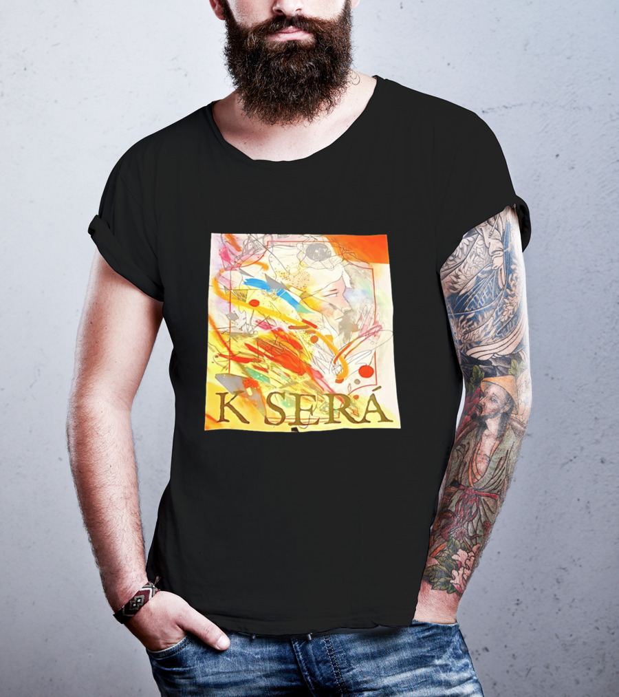 K Será Colorful Abstract Face Expression T-Shirt