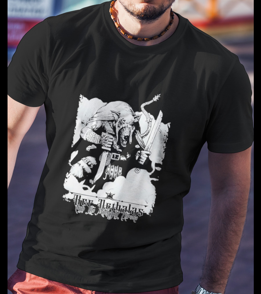 Ker Nethalas Into The Midnight Throne Rat Warrior Sword And Dagger Creature T-Shirt
