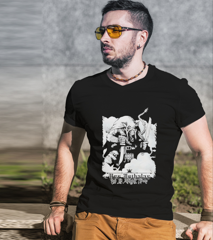 Ker Nethalas Into The Midnight Throne Rat Warrior Sword And Dagger Creature T-Shirt