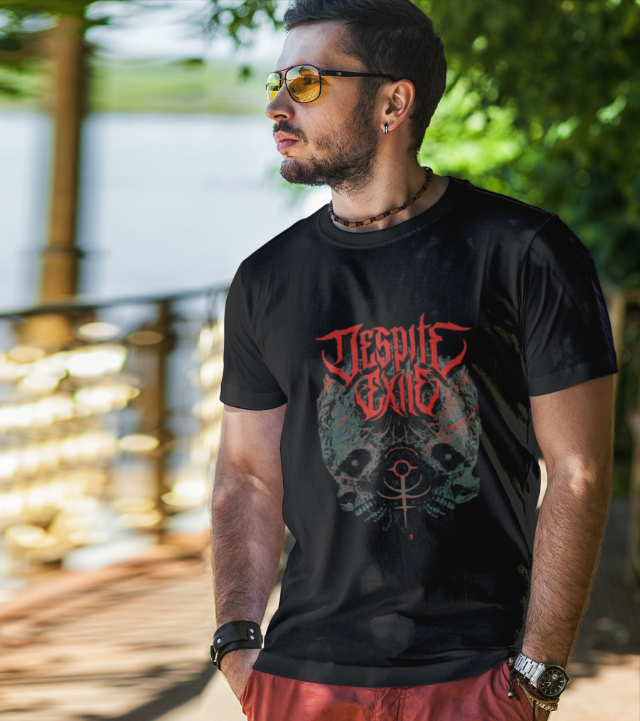 Despite Exile Ever Before Never Again Skull T-Shirt