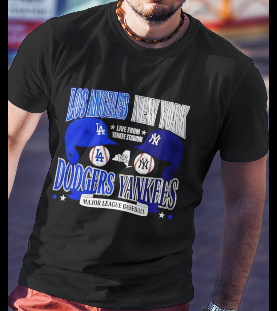 Los Angeles Dodgers Vs New York Yankees Live From Yankee Stadium Major League Baseball T-Shirt