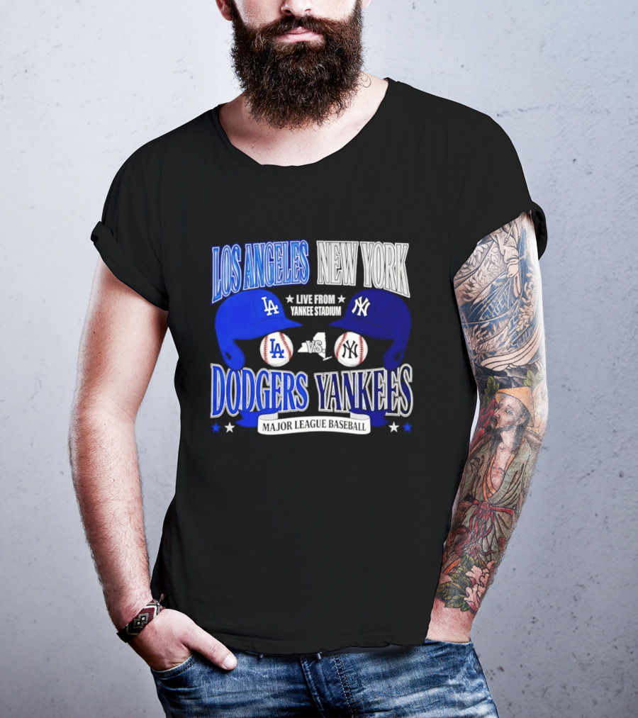 Los Angeles Dodgers Vs New York Yankees Live From Yankee Stadium Major League Baseball T-Shirt
