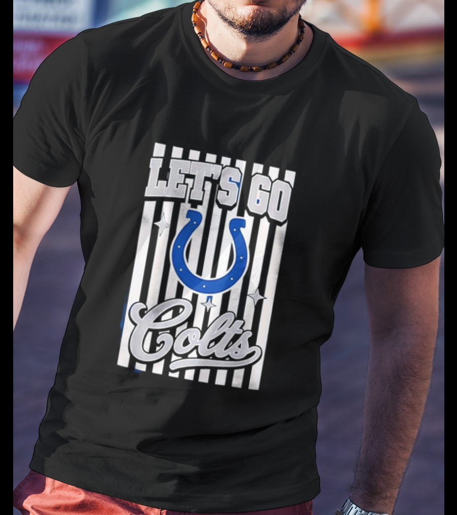 Let's Go Indianapolis Colts Football Colts Horseshoe T-Shirt