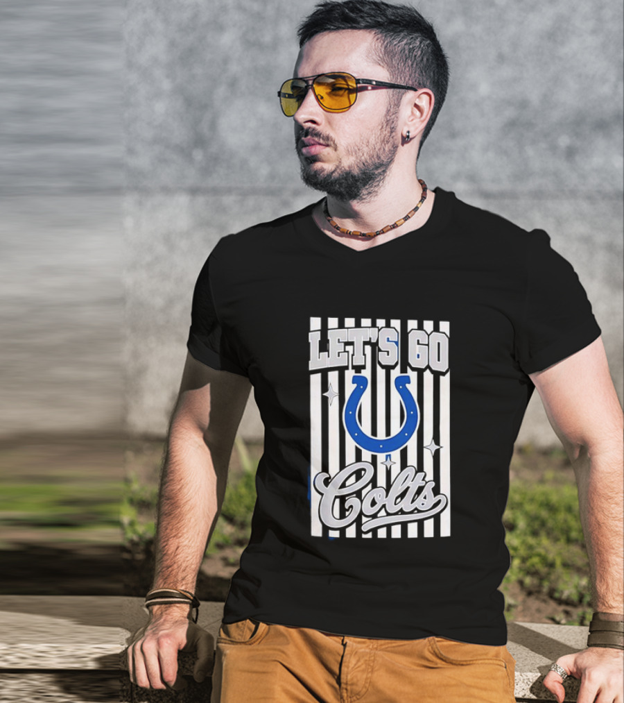 Let's Go Indianapolis Colts Football Colts Horseshoe T-Shirt