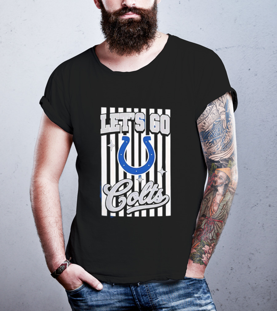 Let's Go Indianapolis Colts Football Colts Horseshoe T-Shirt