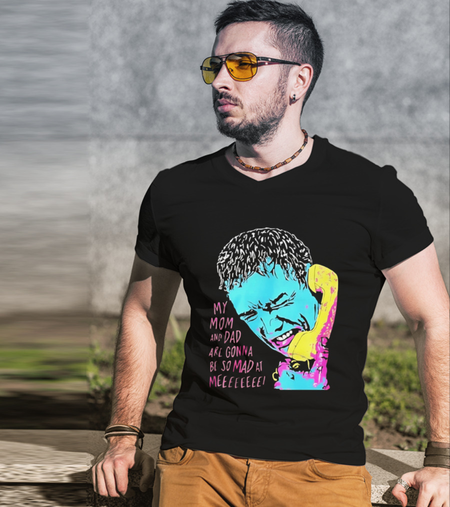 My Mom And Dad Are Gonna Be So Mad At Me Kevin McCallister Home Alone Phone Scene Retro Pop T-Shirt