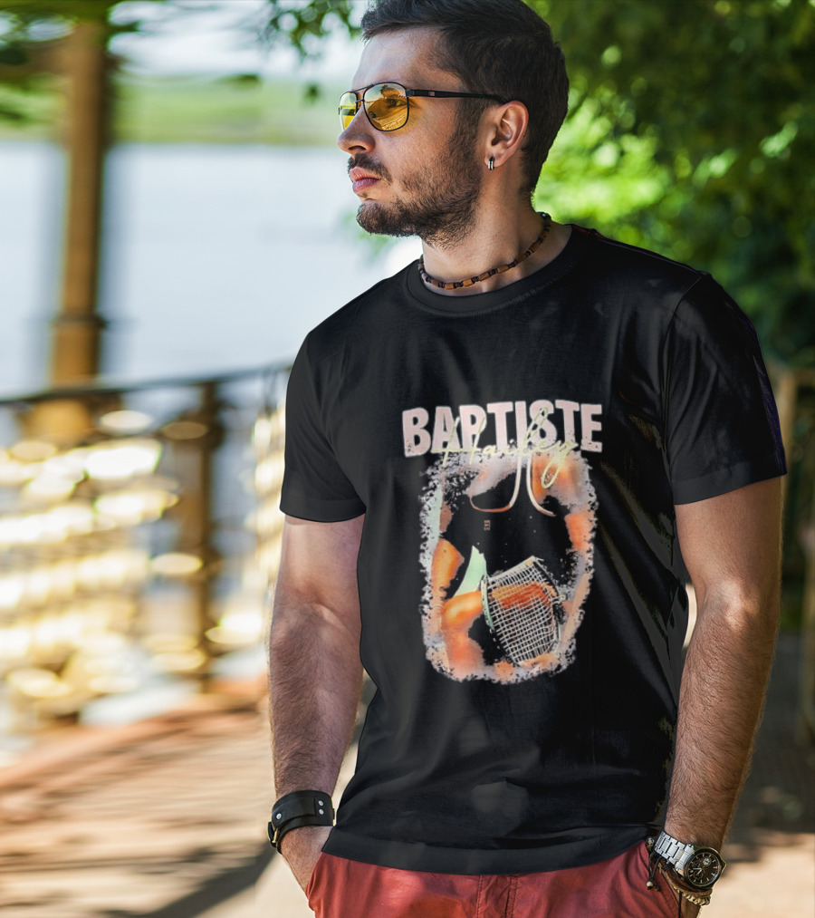 Baptiste Hailey Tennis Player With Racket T-Shirt