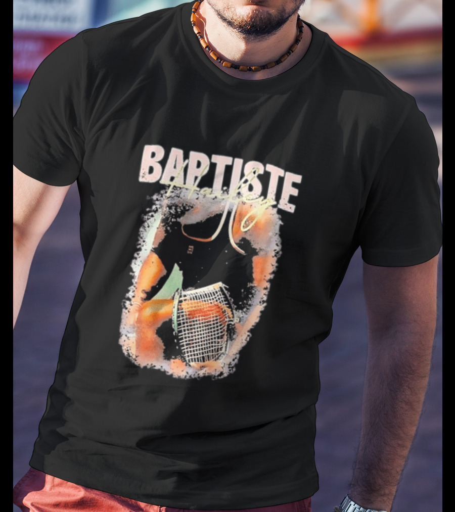 Baptiste Hailey Tennis Player With Racket T-Shirt