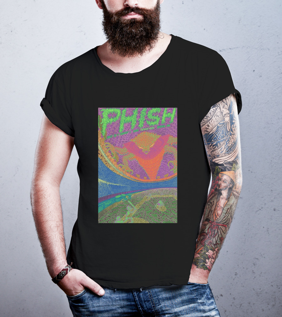 Phish Fenway Park Boston MA Tour July 31 Aug 1 2026 Colorful Psychedelic Dragon T-Shirt