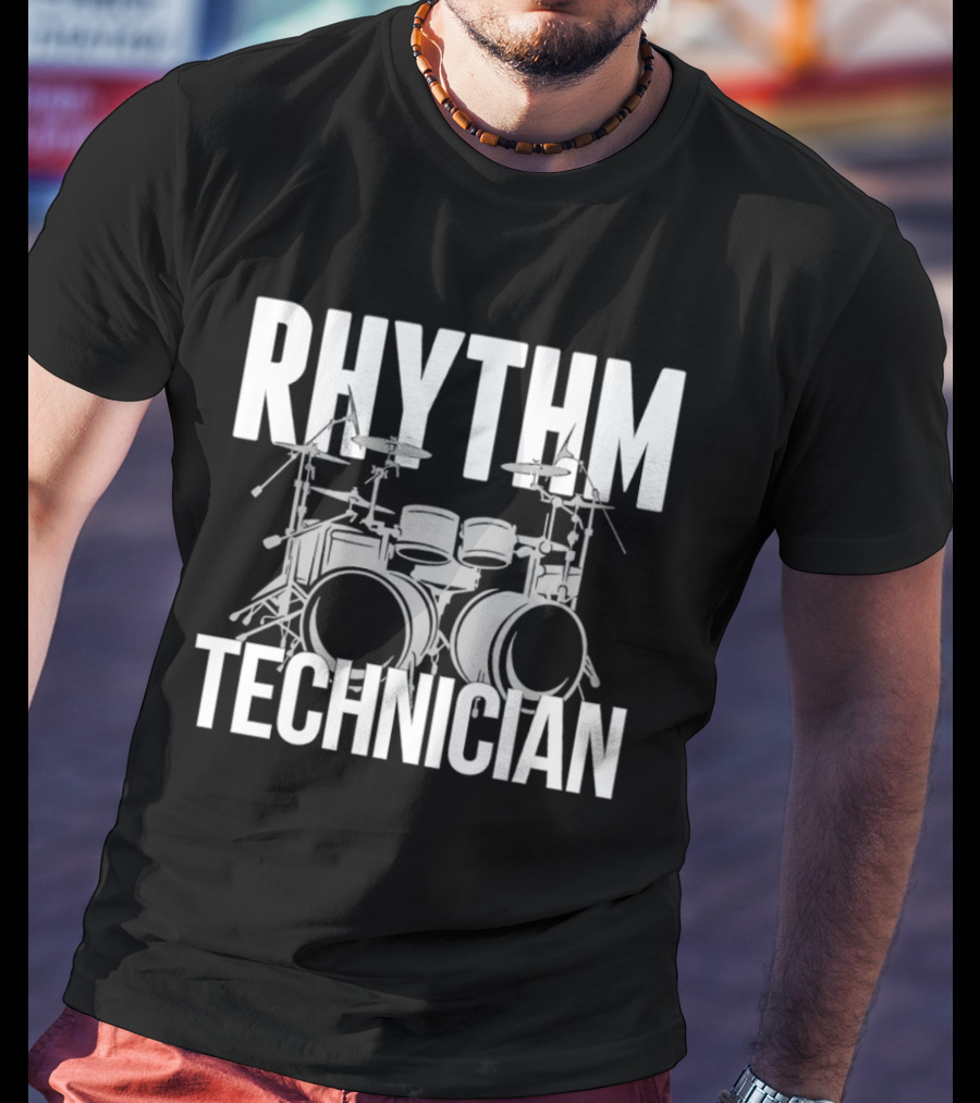 Rhythm Technician Drummer Drums Percussion T-Shirt