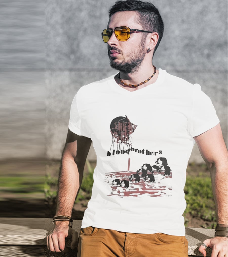 Blood Brothers Musical West End Willy Russell Dripping Red Moon T-Shirt