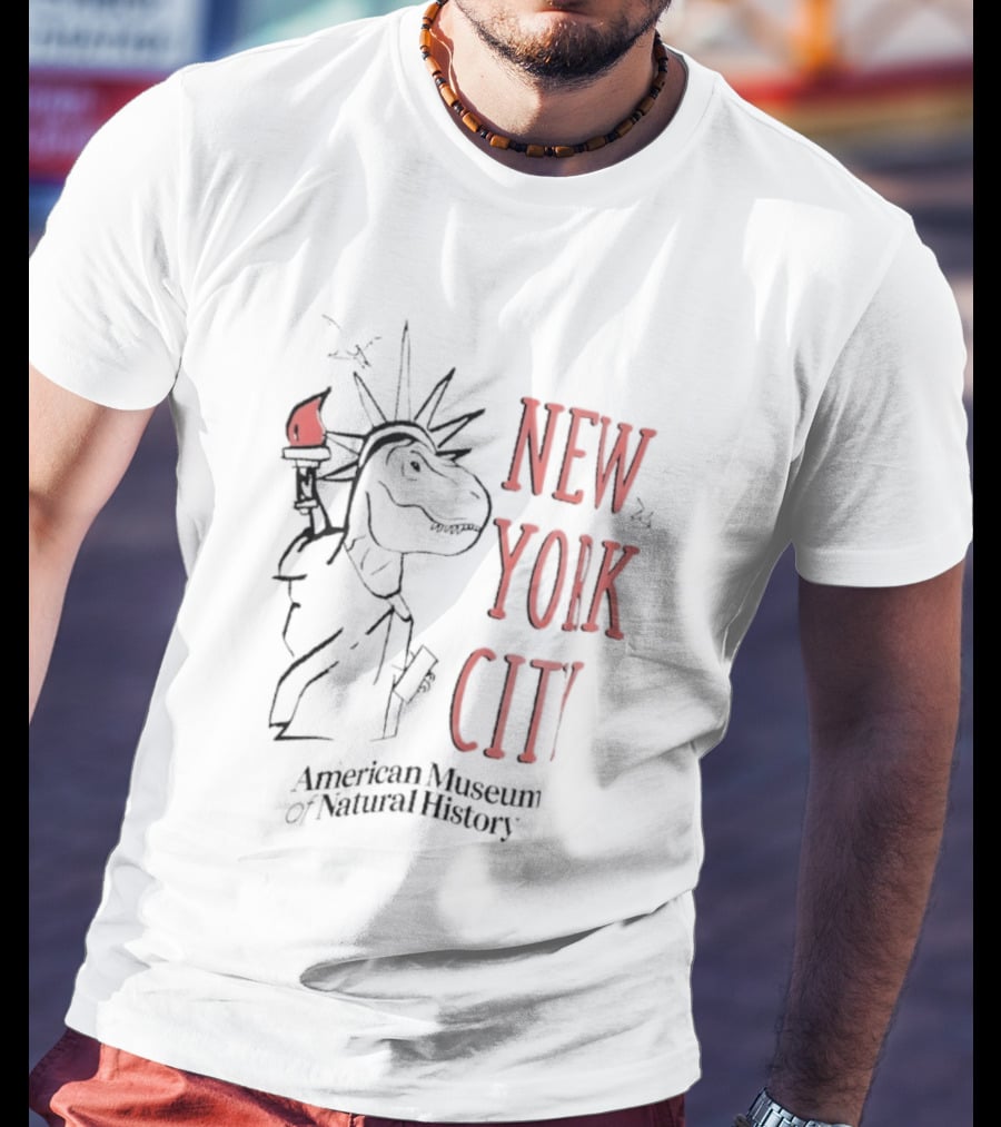 New Yoik City American Museum Of Natural History Dinosaur Statue T-Shirt