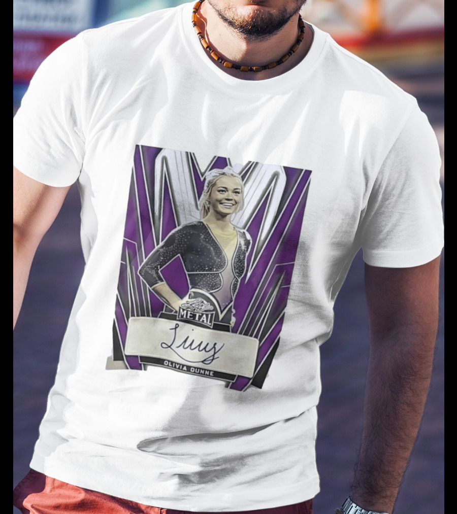 Leaf Metal Olivia Dunne Livvy Autograph Card T-Shirt