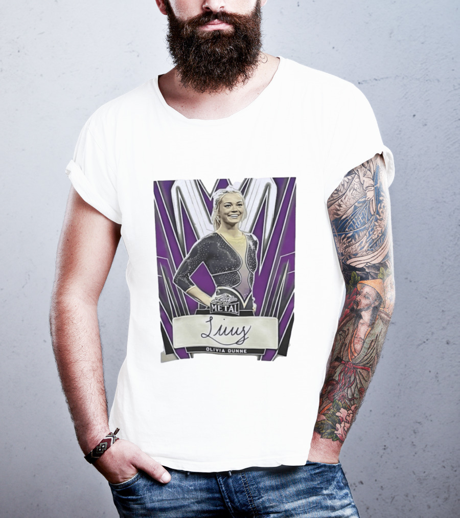 Leaf Metal Olivia Dunne Livvy Autograph Card T-Shirt