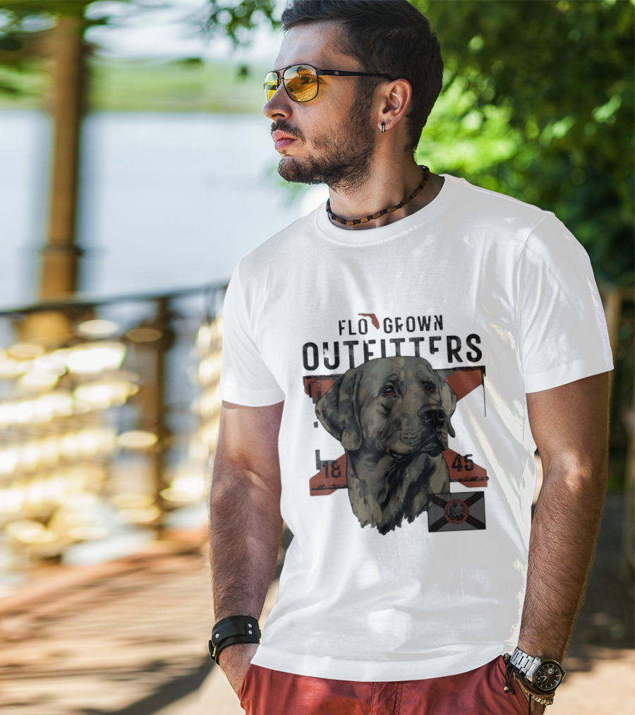 Flo Grown Outfitters Labrador Retriever Florida 1845 Seal T-Shirt