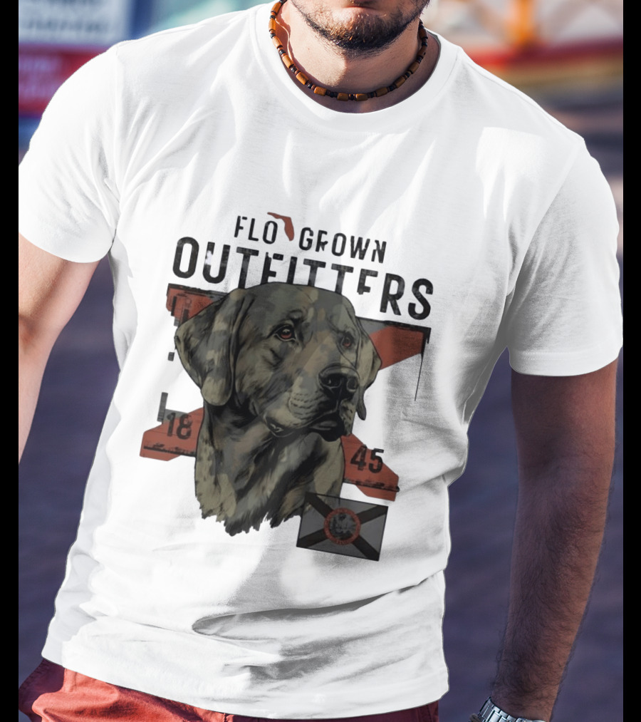 Flo Grown Outfitters Labrador Retriever Florida 1845 Seal T-Shirt