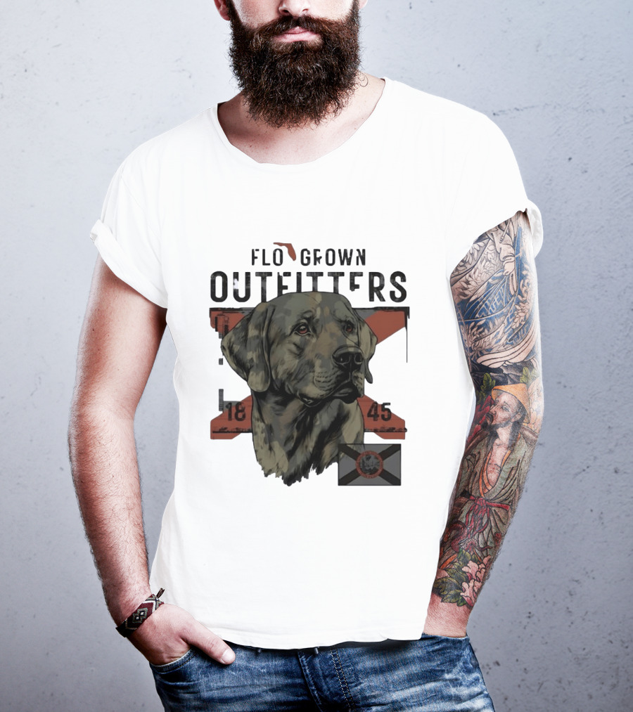 Flo Grown Outfitters Labrador Retriever Florida 1845 Seal T-Shirt
