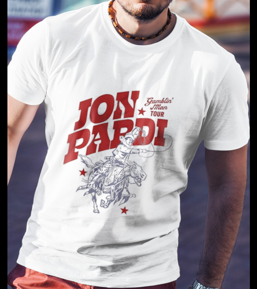 Jon Pardi Gamblin' Man Tour Cowboy Horse Country Music T-Shirt
