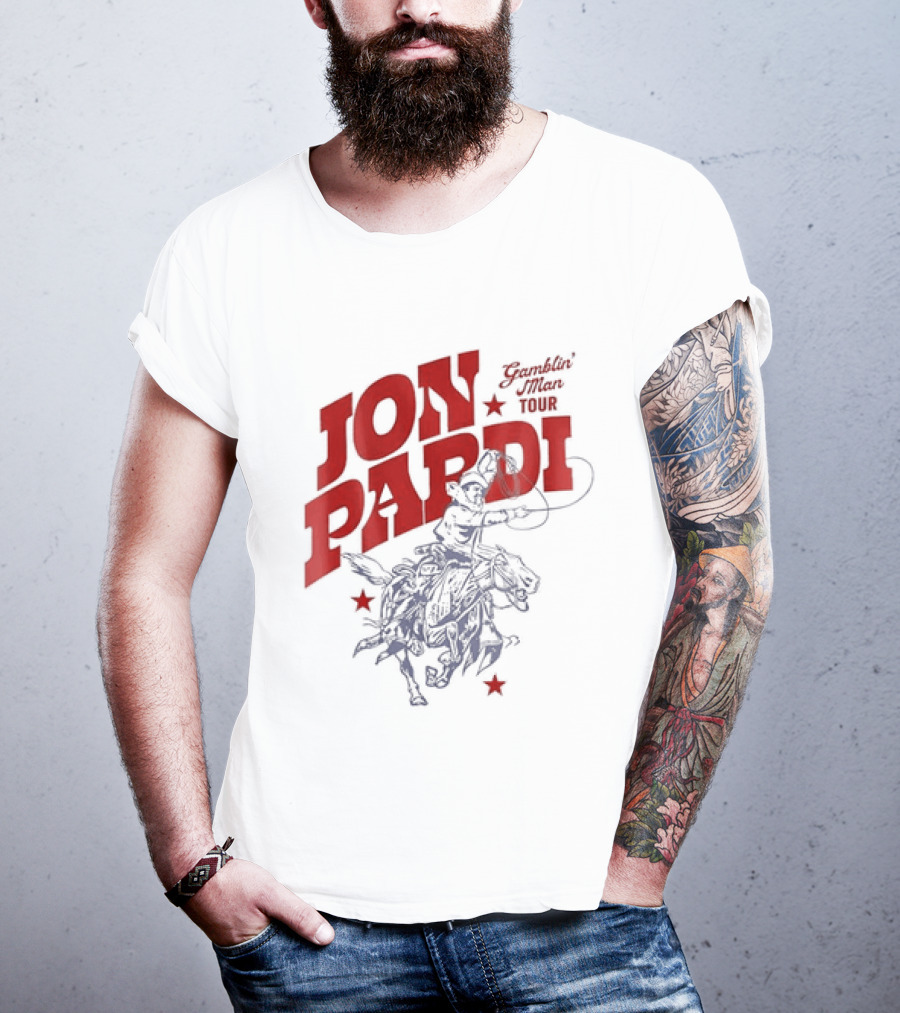 Jon Pardi Gamblin' Man Tour Cowboy Horse Country Music T-Shirt