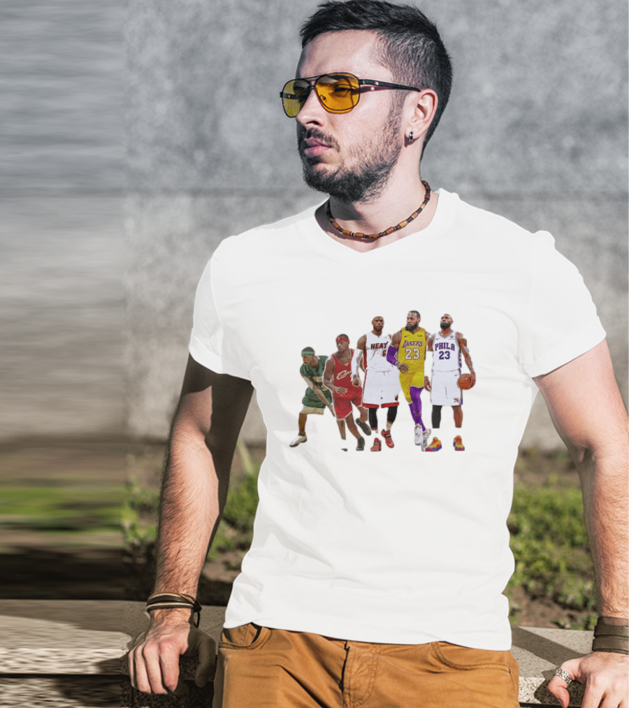 LeBron James St Vincent St Mary Cavs Heat Lakers 76ers Journey T-Shirt