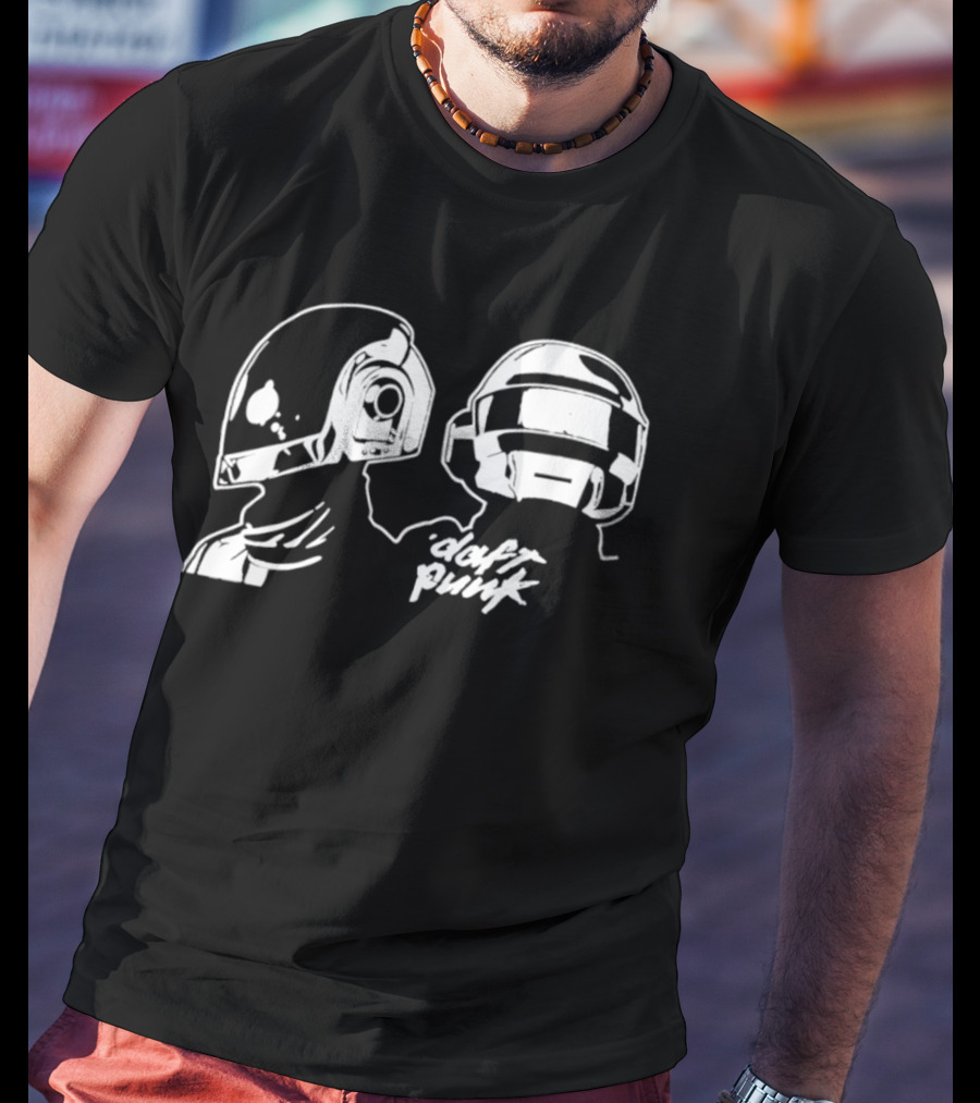 Daft Punk Helmet Duo Electronic Music Guy Manuel De Homem Christo T-Shirt