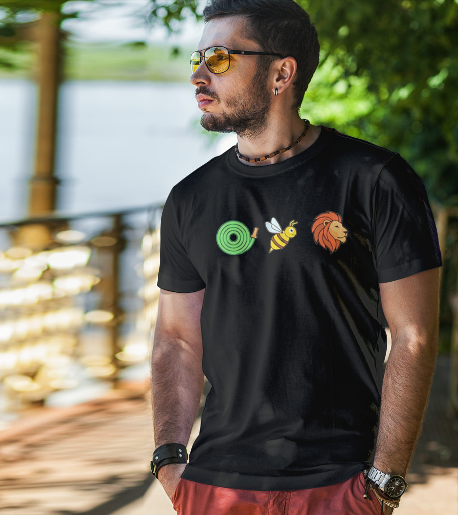 Hose Bee Lion Rebus Visual Wordplay Puzzle T-Shirt