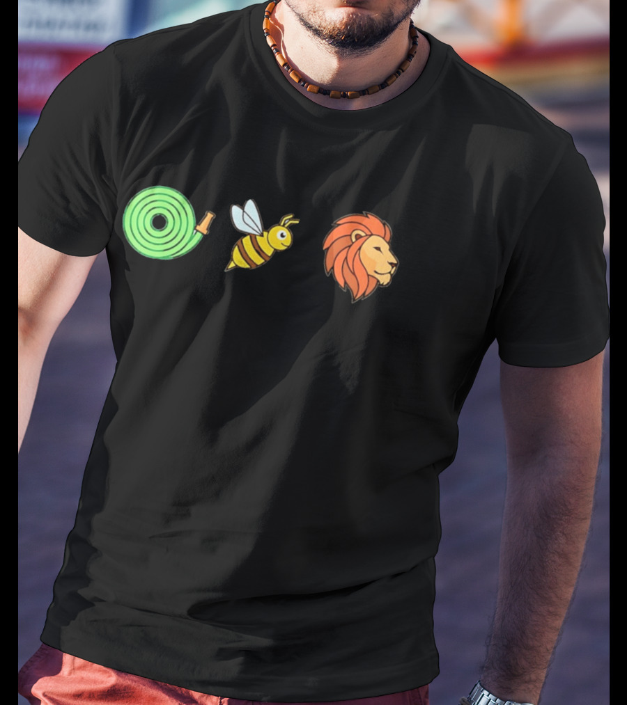 Hose Bee Lion Rebus Visual Wordplay Puzzle T-Shirt