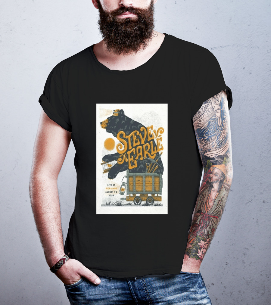 Steve Earle Pickathon Live August 1 2 2026 Event Bear T-Shirt