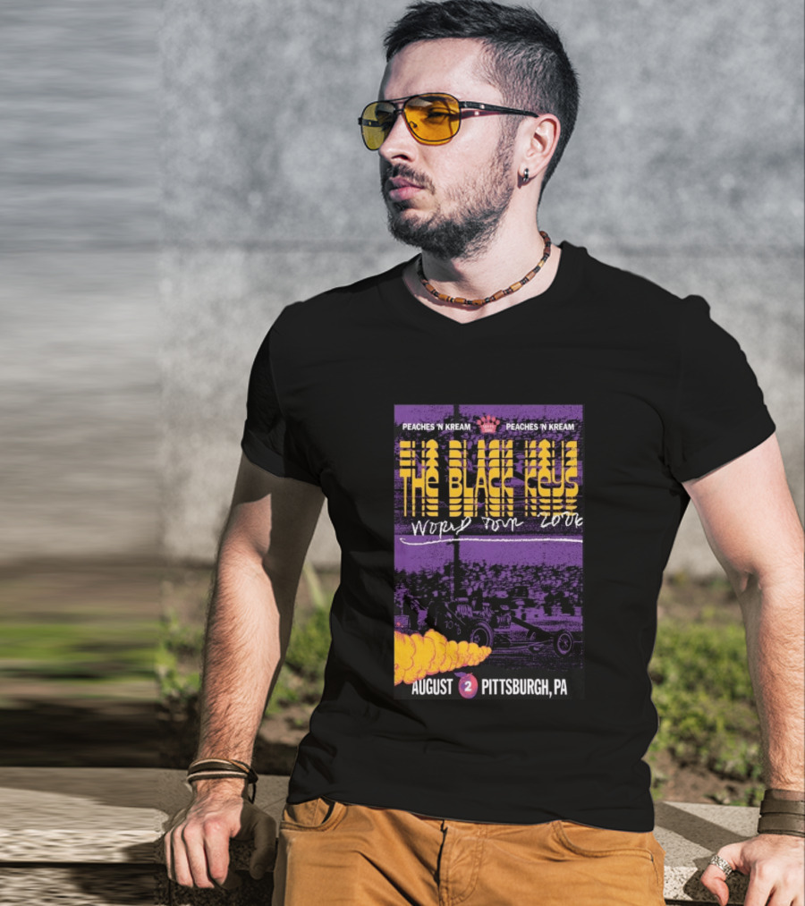 The Black Keys World Tour 2026 Peaches 'N Kream August Pittsburgh PA T-Shirt