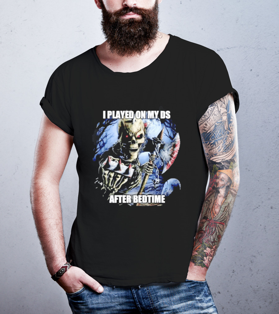 I Played On My DS After Bedtime Skeleton Gaming Humor T-Shirt