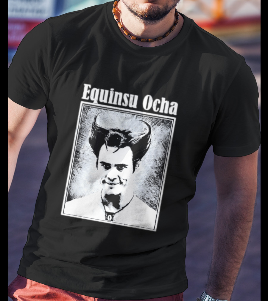 Jim Carrey Equinsu Ocha Ace Ventura Distressed Vintage Look T-Shirt