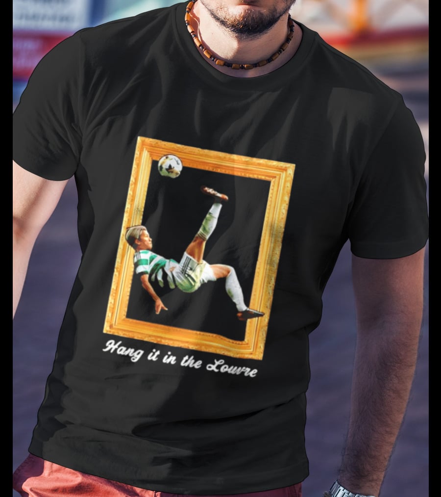 Kyogo Furuhashi Celtic FC Hang It In The Louvre Soccer Art футболка T-Shirt