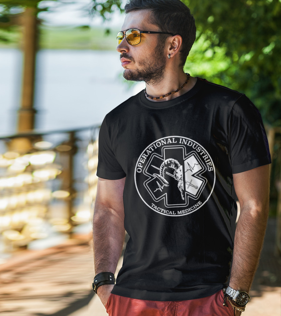 Operational Industries Tactical Medicine Star Of Life With Snake T-Shirt