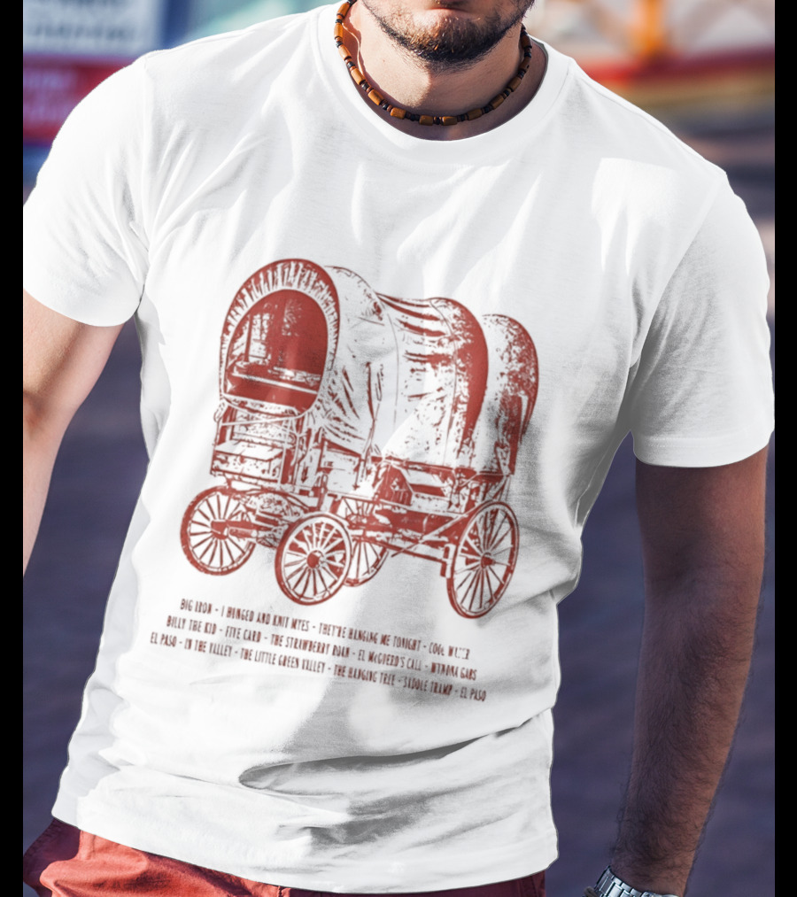 Marty Robbins Big Iron El Paso Western Songs Covered Wagon T-Shirt