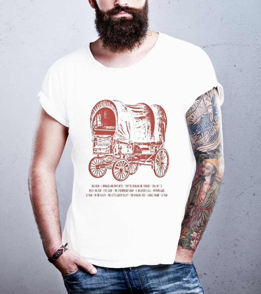 Marty Robbins Big Iron El Paso Western Songs Covered Wagon T-Shirt