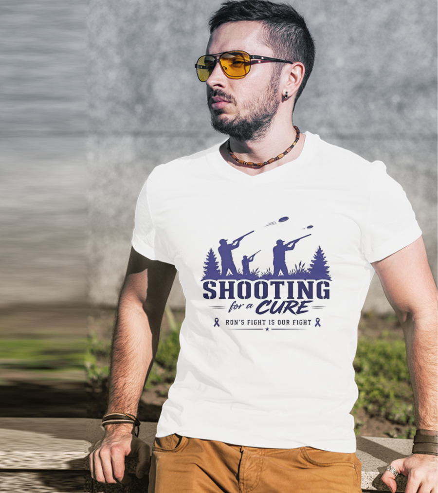 Shooting For A Cure Ron's Fight Is Our Fight Forest Hunter T-Shirt