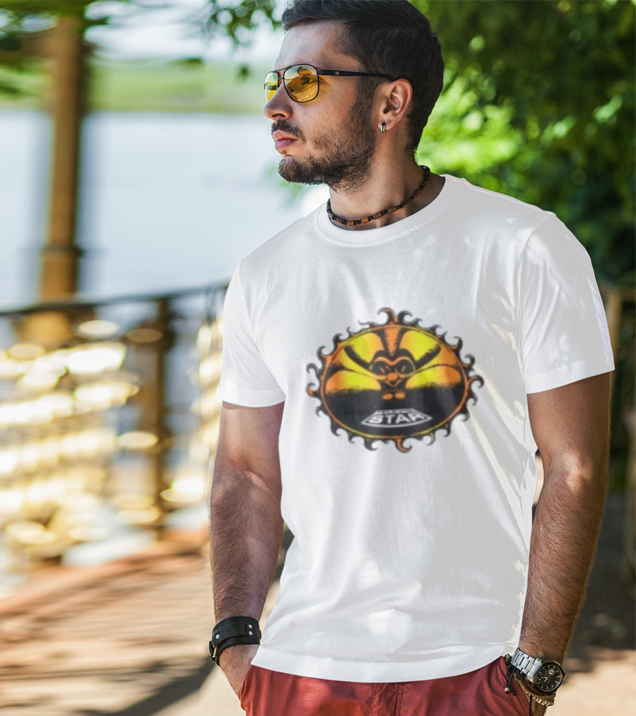Televisi Star Catalog Store Heatwave Sun Logo White T-Shirt