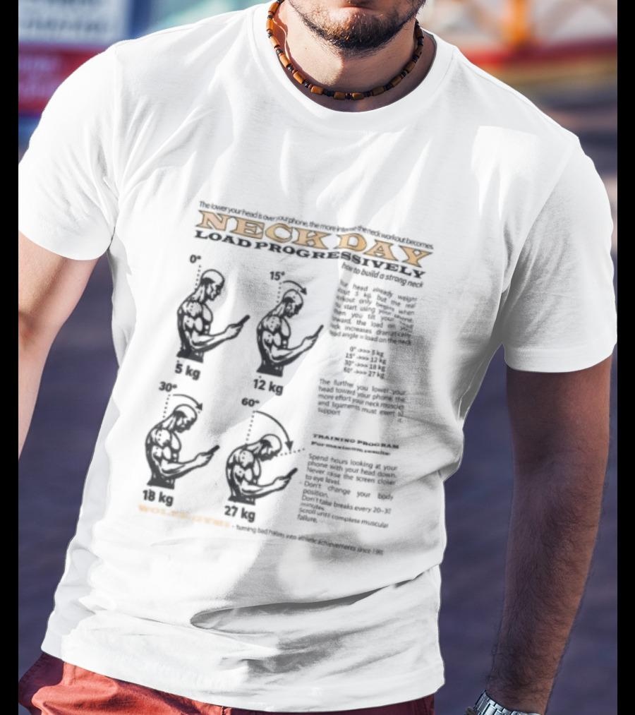 Wolee Store Neck Day Classic Gym Exercises T-Shirt