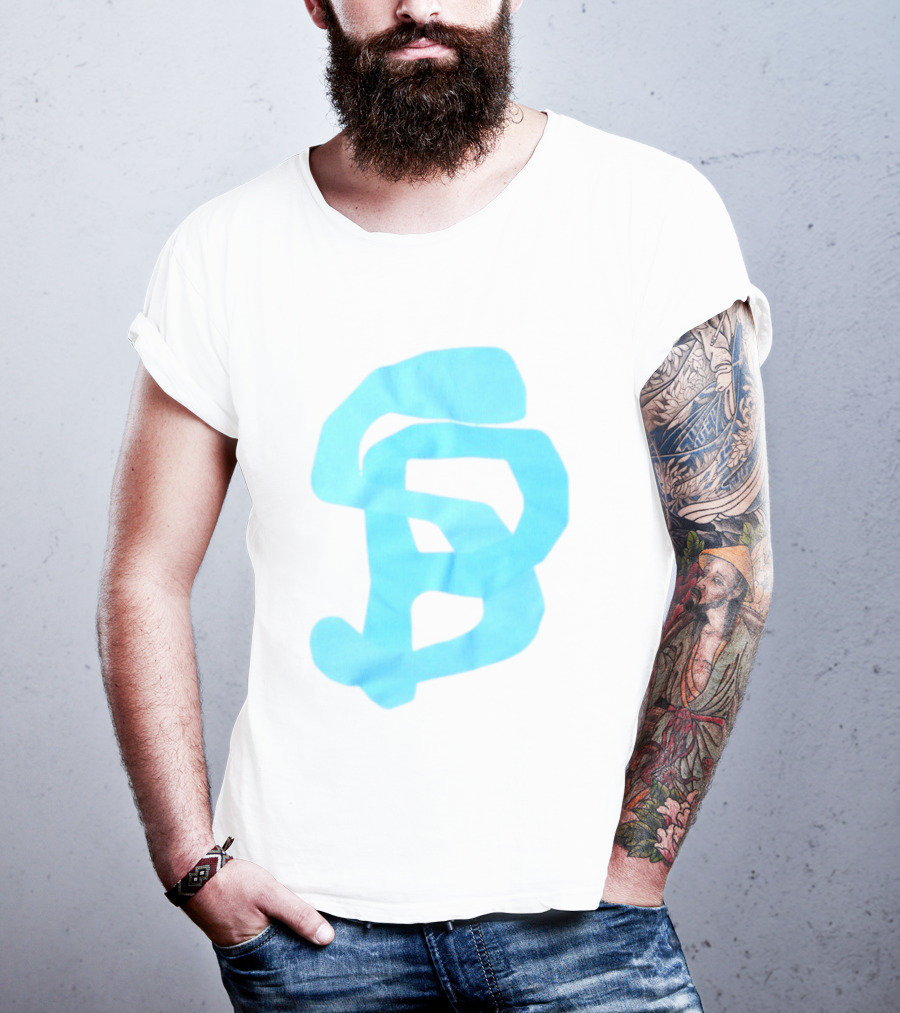 Wolee Store Classic Saintp Light Blue Monogram S P T-Shirt