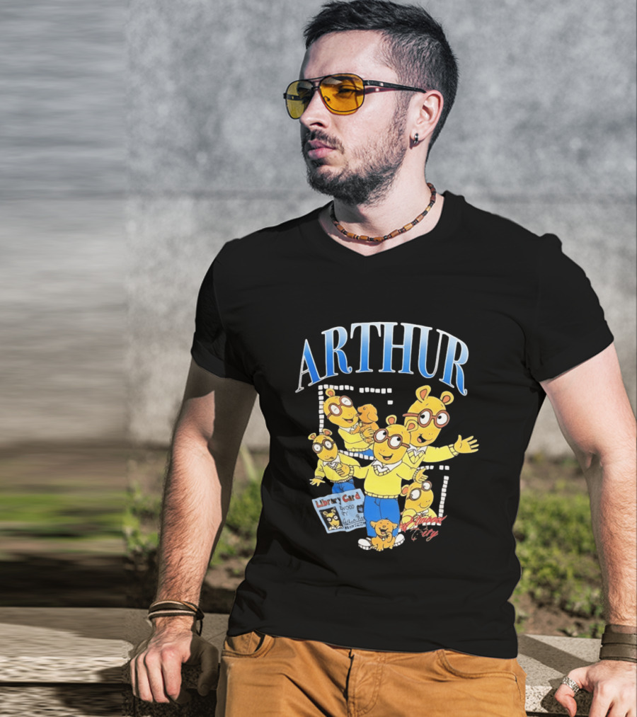 Arthur Read And Pal Library Card Elwood City PBS Kids T-Shirt