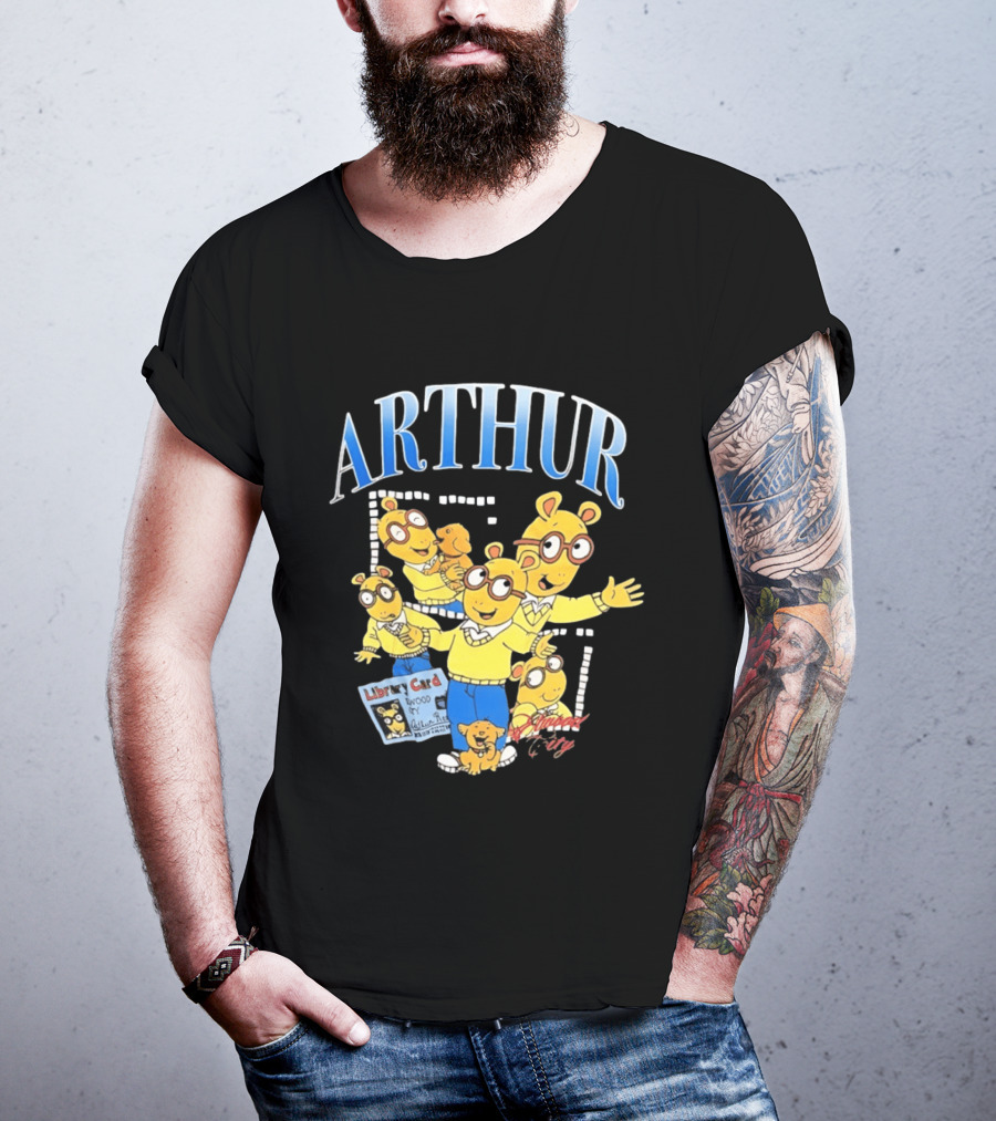 Arthur Read And Pal Library Card Elwood City PBS Kids T-Shirt
