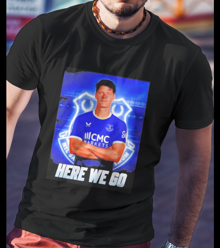 Christian Norgaard Everton Transfer Announcement Here We Go T-Shirt
