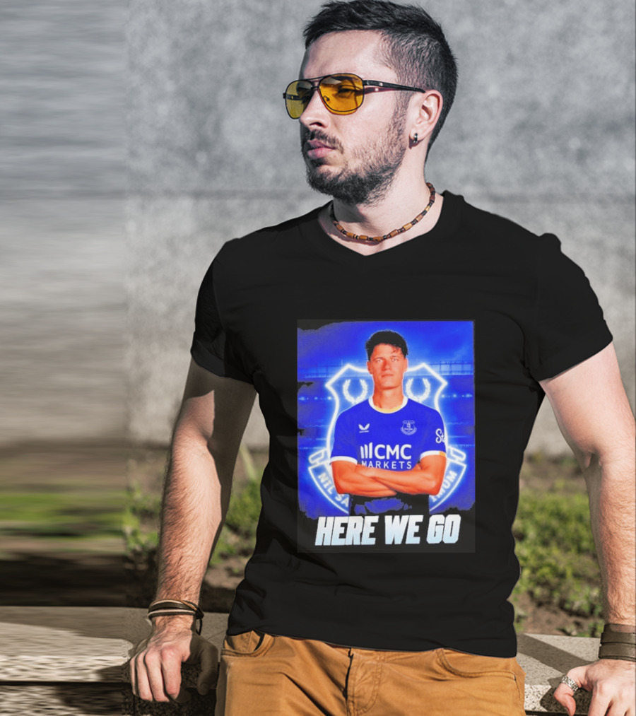 Christian Norgaard Everton Transfer Announcement Here We Go T-Shirt