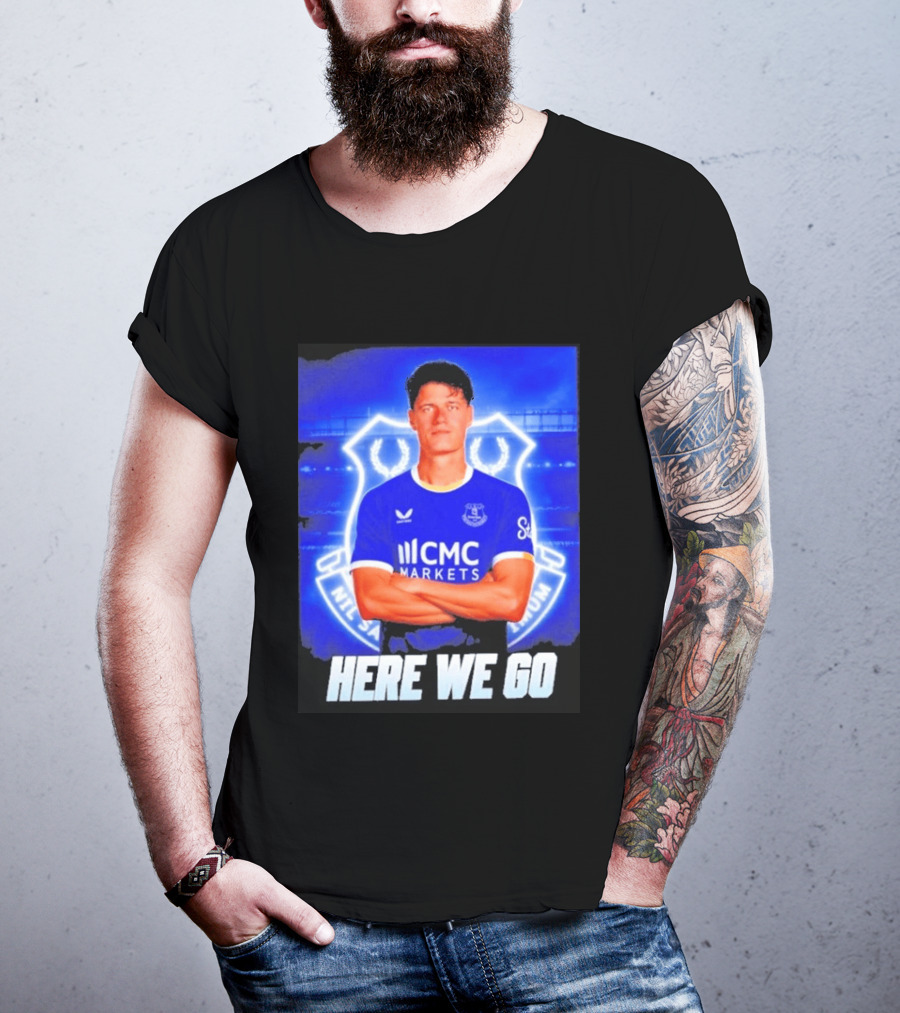 Christian Norgaard Everton Transfer Announcement Here We Go T-Shirt