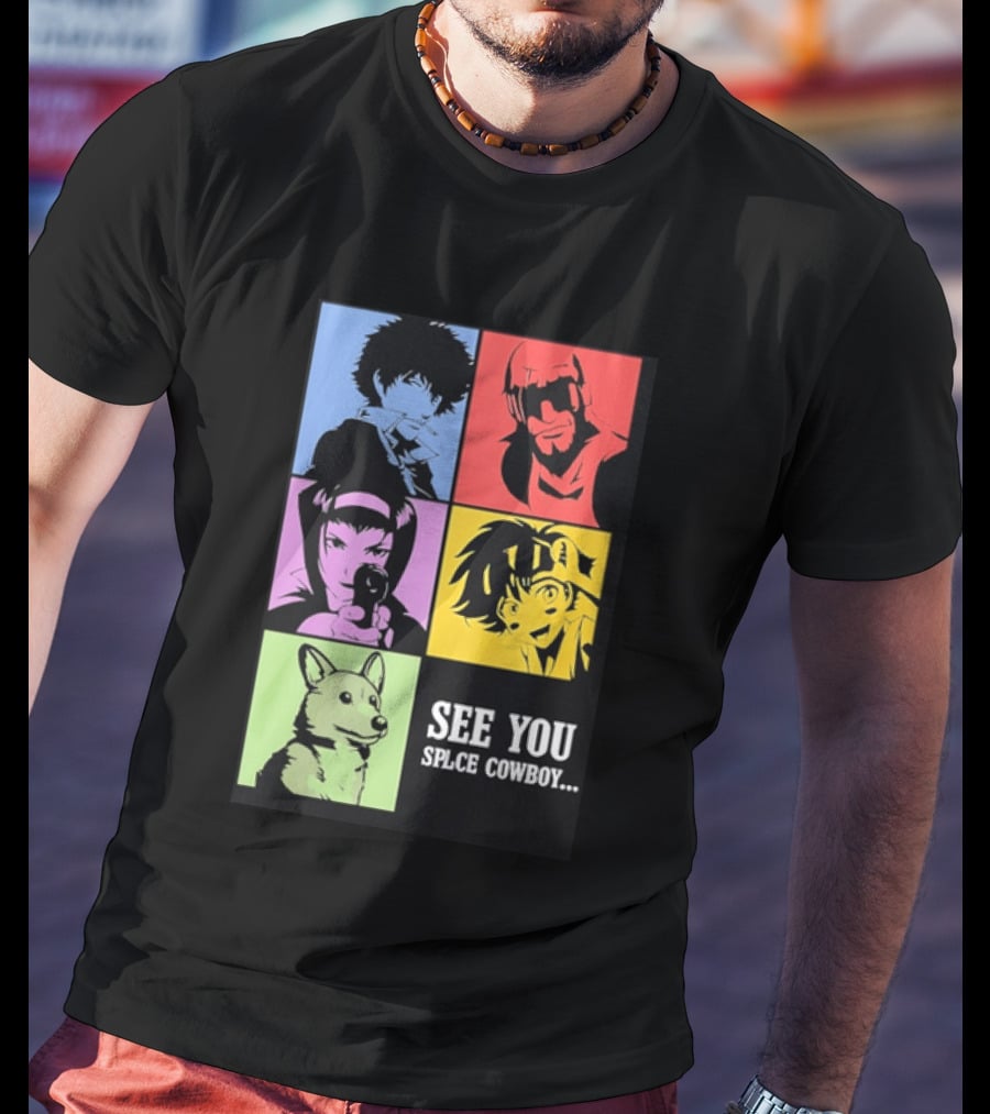 Cowboy Bebop See You Space Cowboy With Character Grid T-Shirt