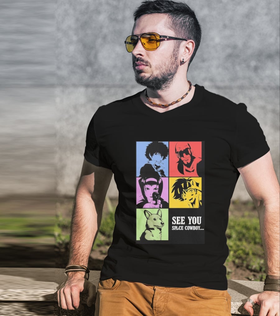 Cowboy Bebop See You Space Cowboy With Character Grid T-Shirt