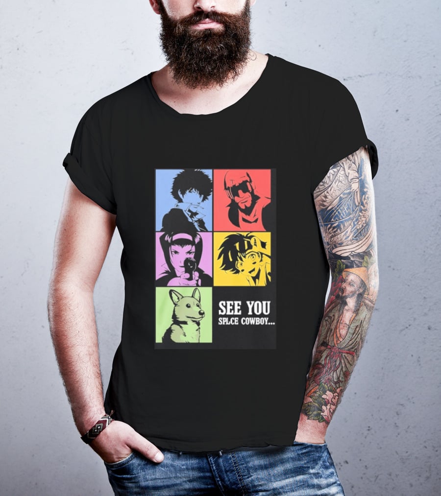 Cowboy Bebop See You Space Cowboy With Character Grid T-Shirt