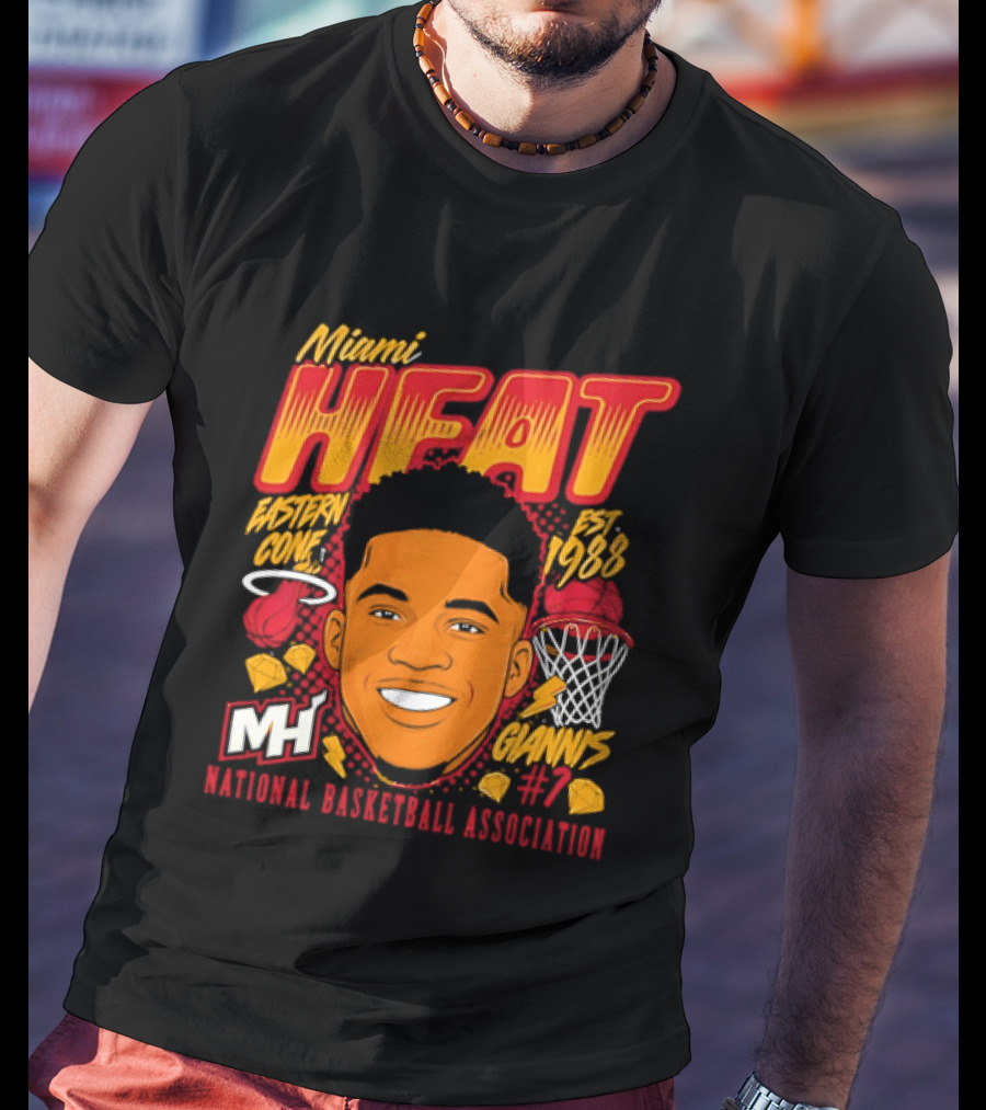 Miami Heat Giannis Antetokounmpo Est 1988 National Basketball Association T-Shirt